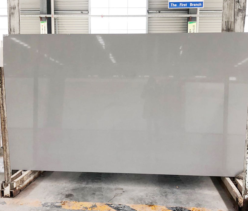 Factory Pure Grey Quartz Big Slabs