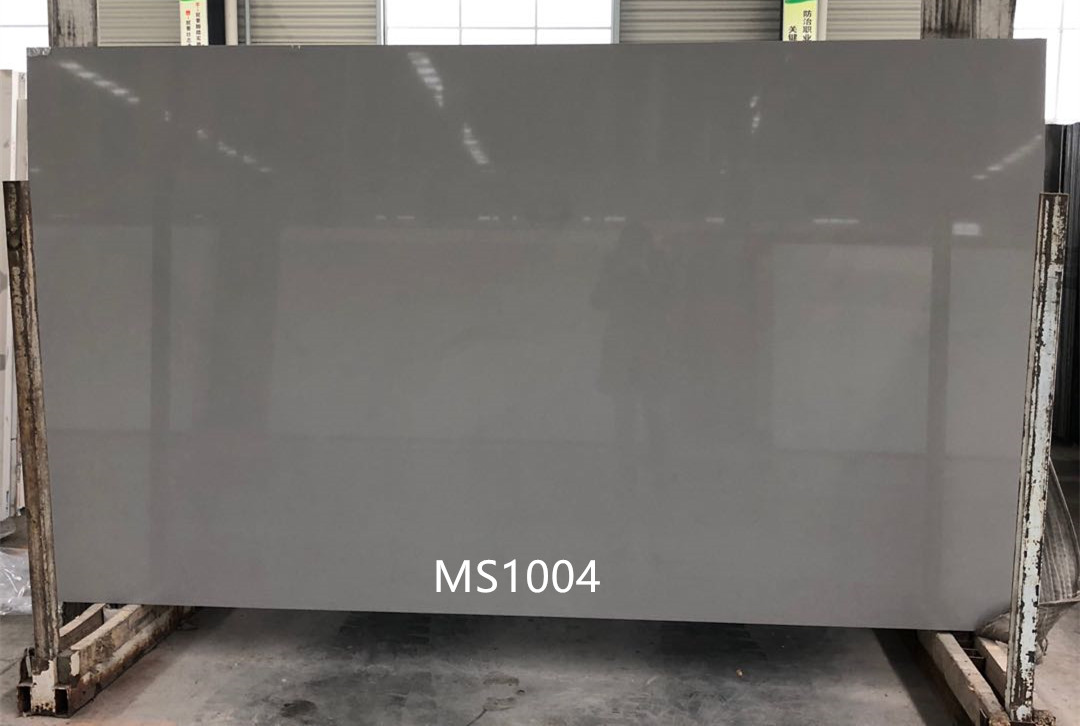 Factory Pure Grey Quartz Big Slabs