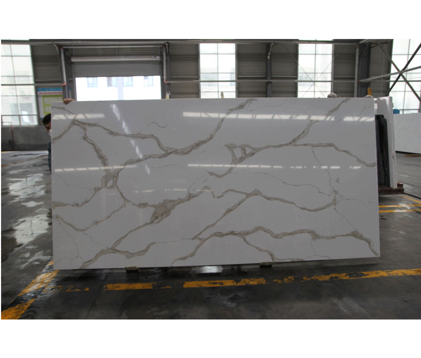 Factory Calacatta Gold Veins Quartz Stone Slabs